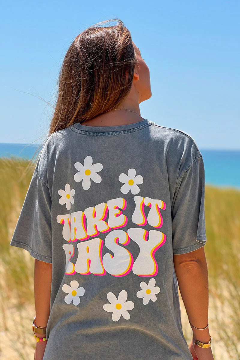 Gray “Take it Easy” Vintage Tee
