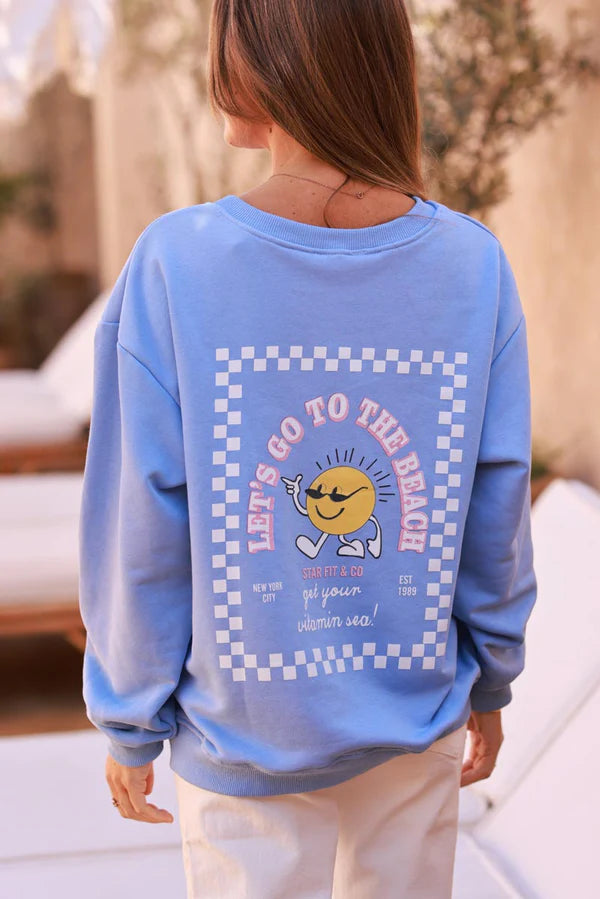 Light Blue Cool Sunshine Jersey Sweater