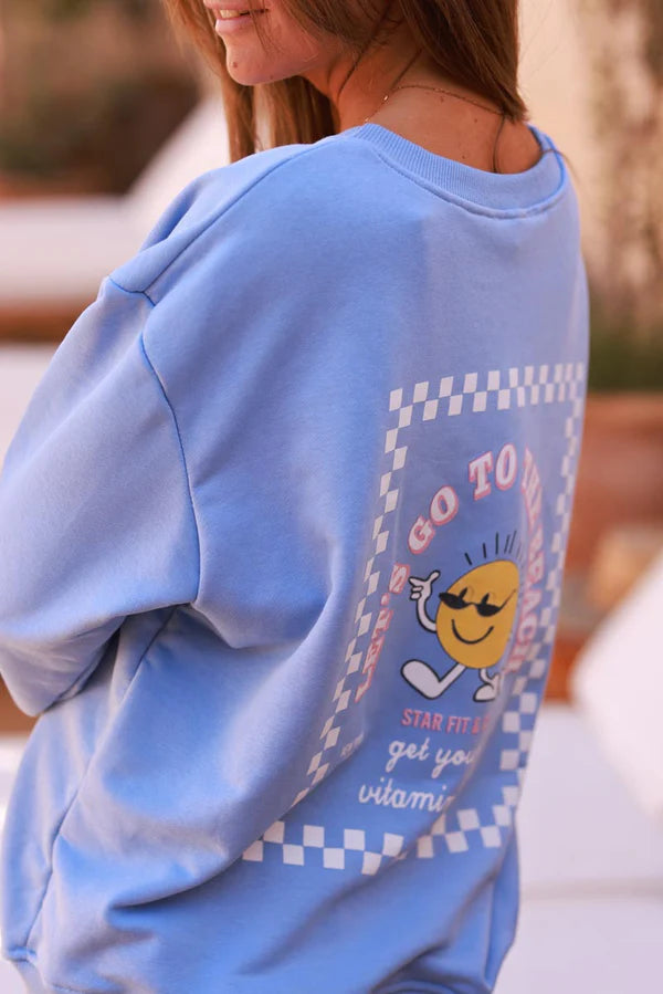 Light Blue Cool Sunshine Jersey Sweater