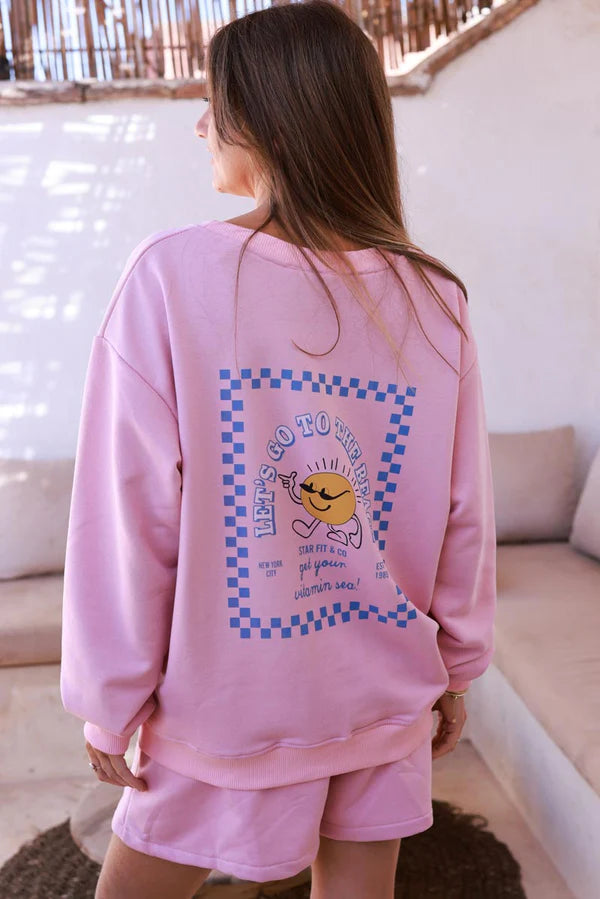 Light Pink Cool Sunshine Jersey Sweater