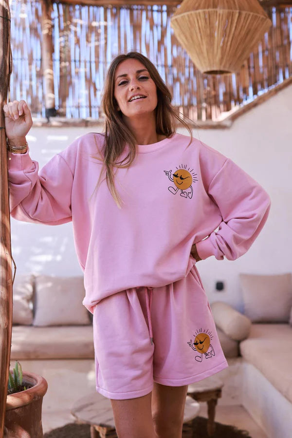 Light Pink Cool Sunshine Jersey Sweater