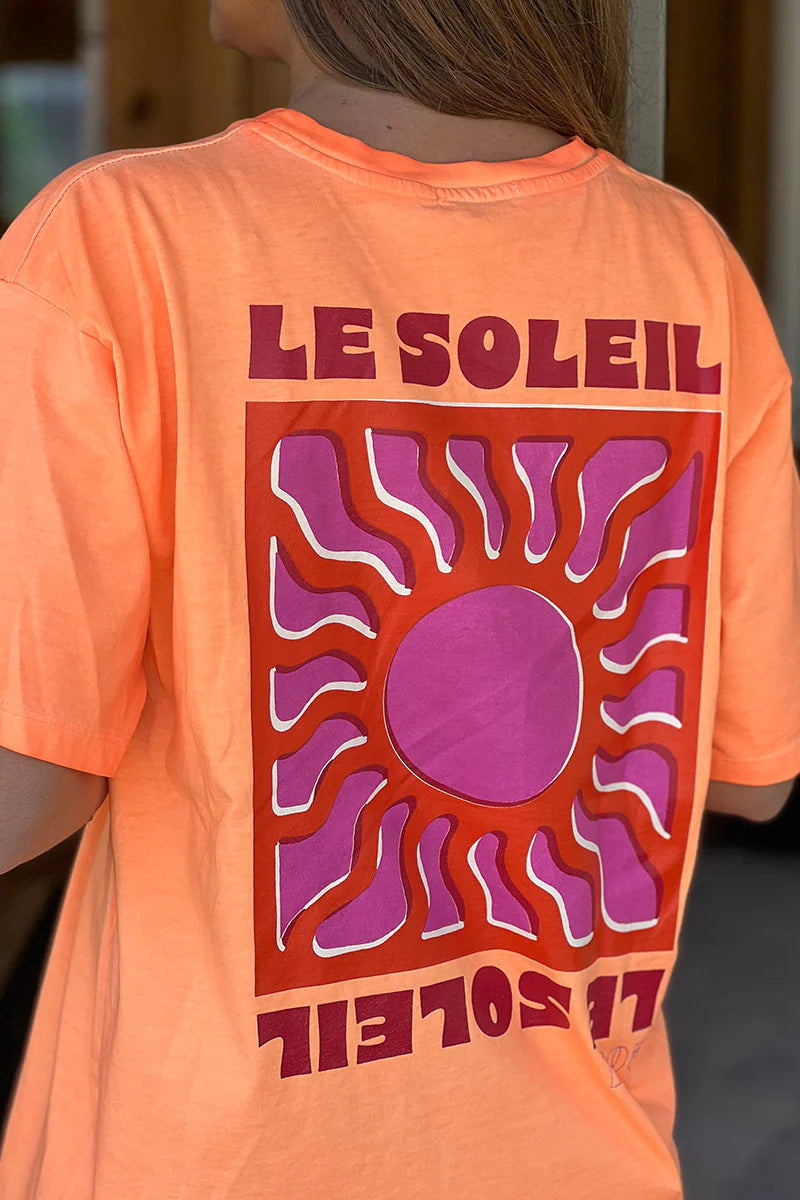 Neon Orange Le Soleil Jersey Tee