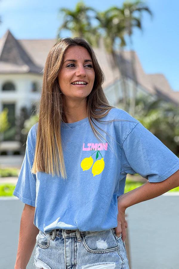 Blue Jersey Knit Limoncello Tee