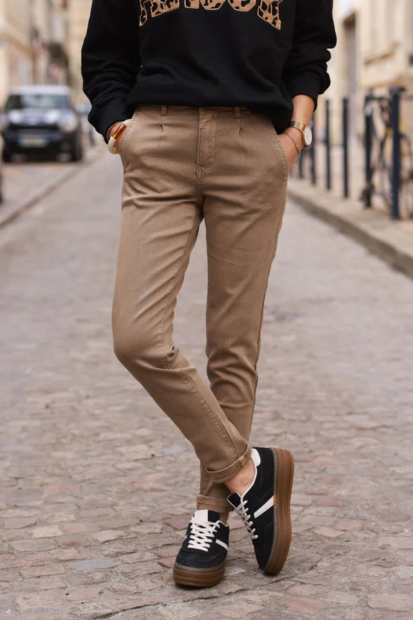 Taupe Stretch Denim Trouser Jeans