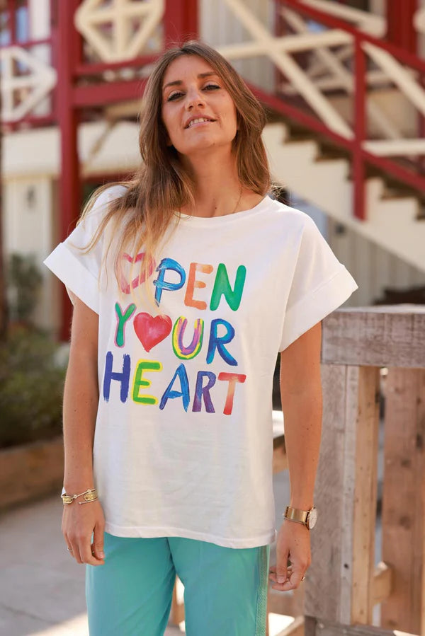 Cream “Open Your Heart” Art Print Tee