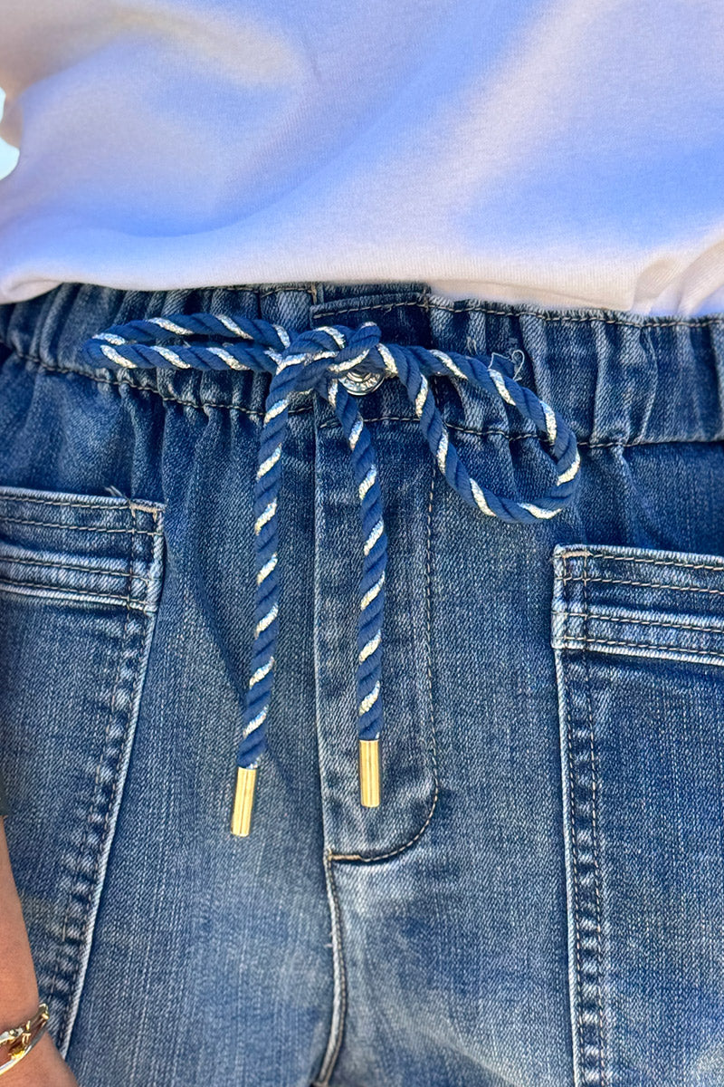 Denim Pull-On Hiking Shorts