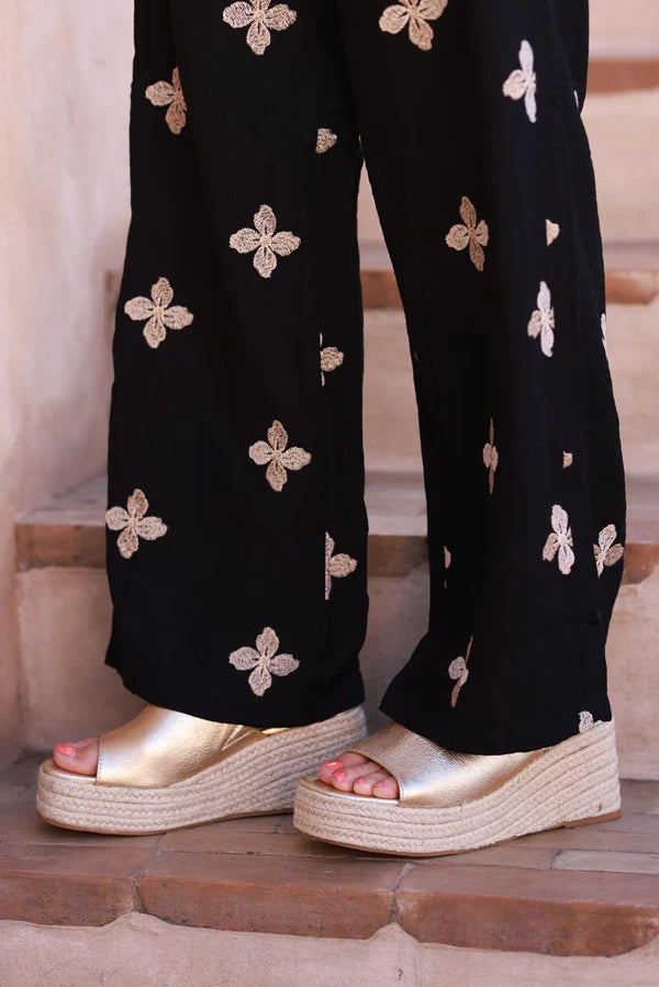 Gold Metallic Wedge Espadrilles