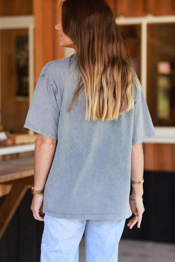 Heather Grey SOHO New York Varsity Tee