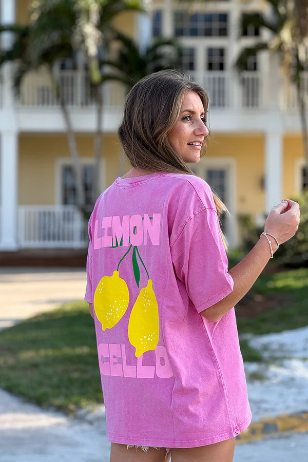 Pink Jersey Knit Limoncello Tee