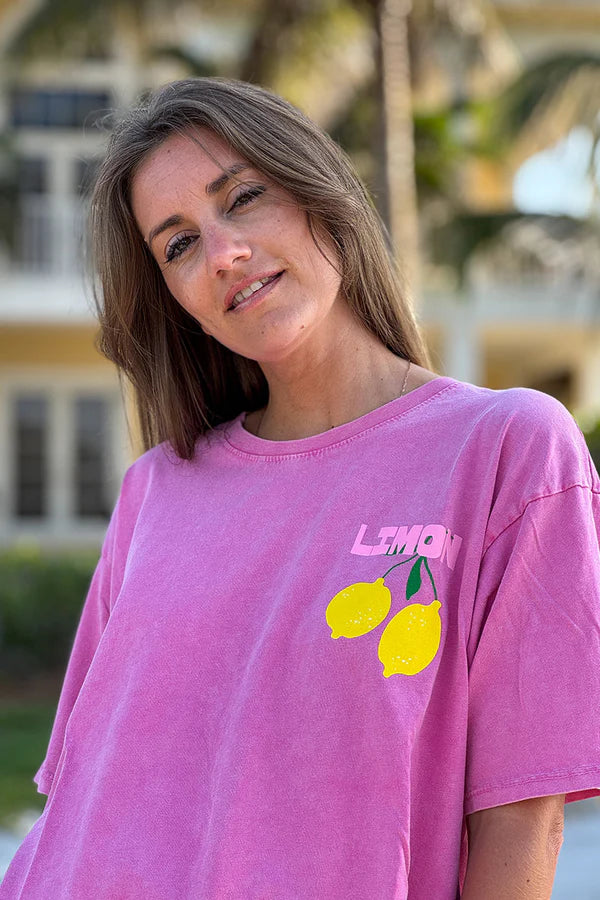 Pink Jersey Knit Limoncello Tee