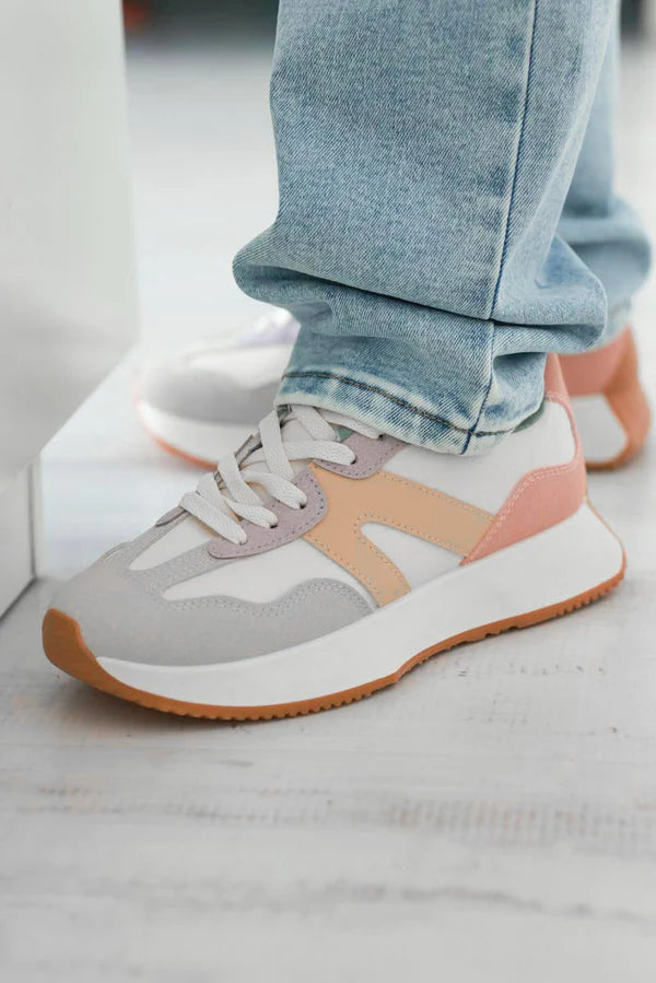 Pink/Mustard Retro Active Sneakers