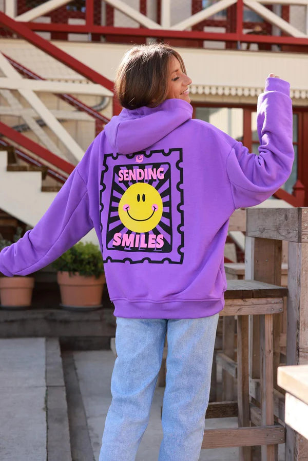 Purple Sending Smiles Hoodie