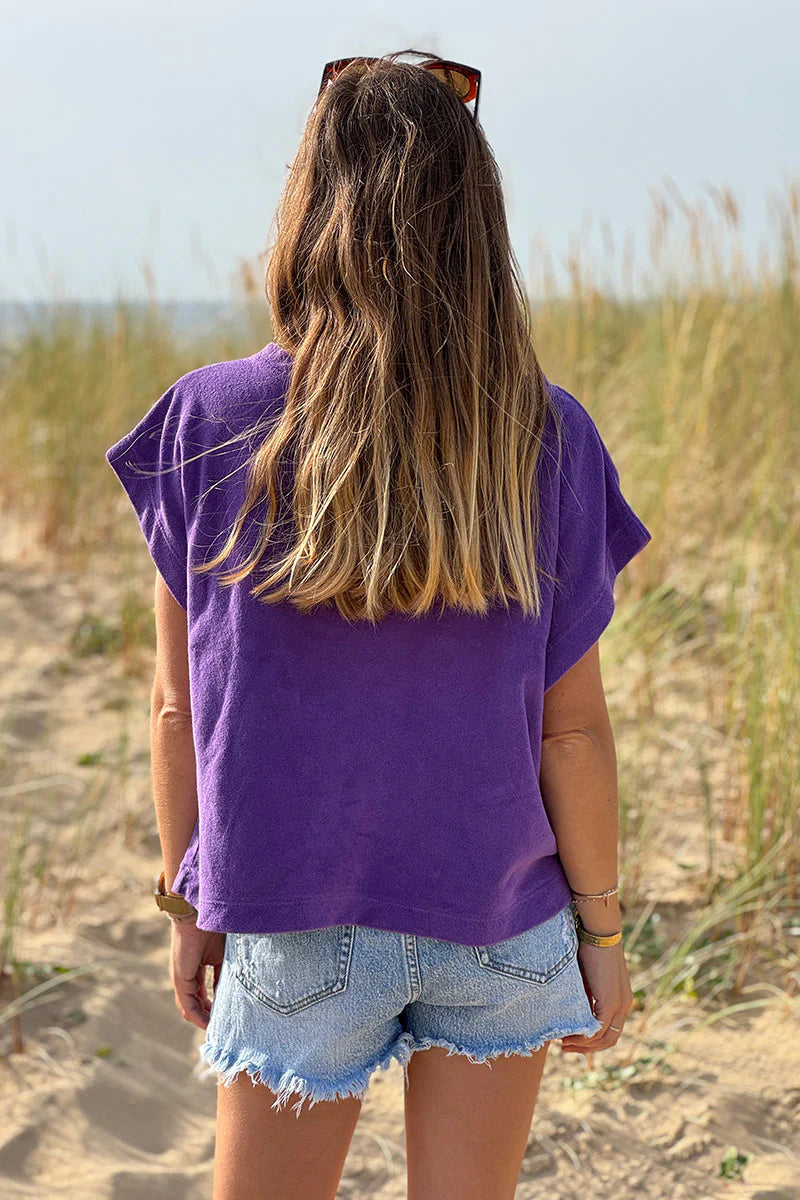 Purple Terry Cloth Tee