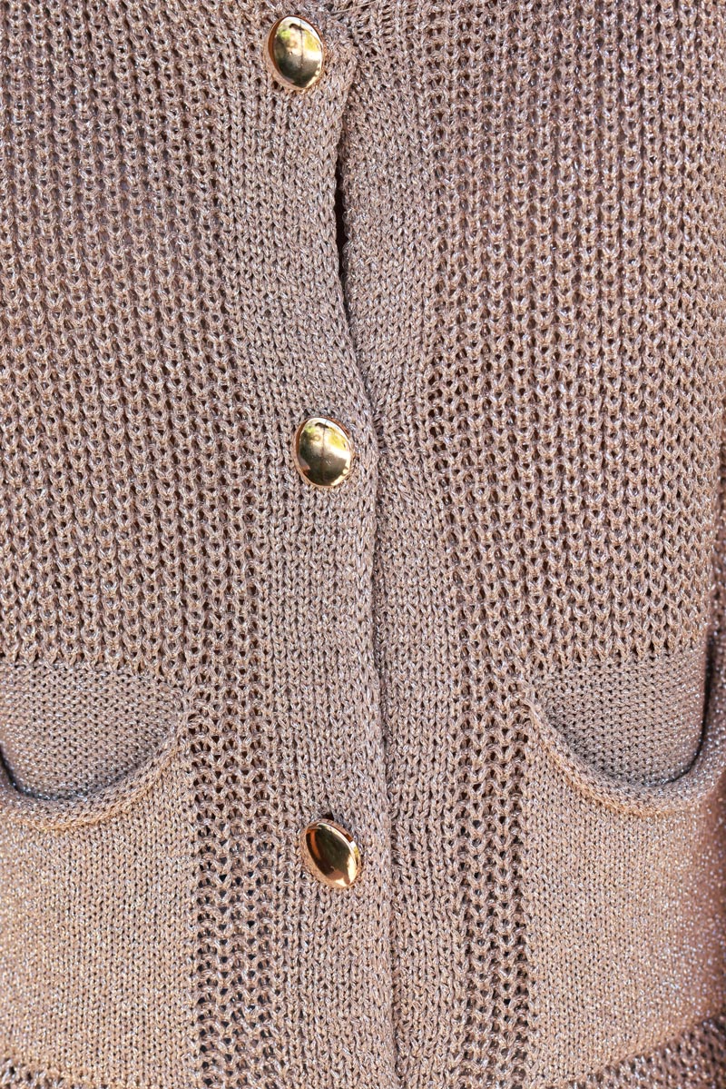 Taupe Chunky Knit Sweater Vest