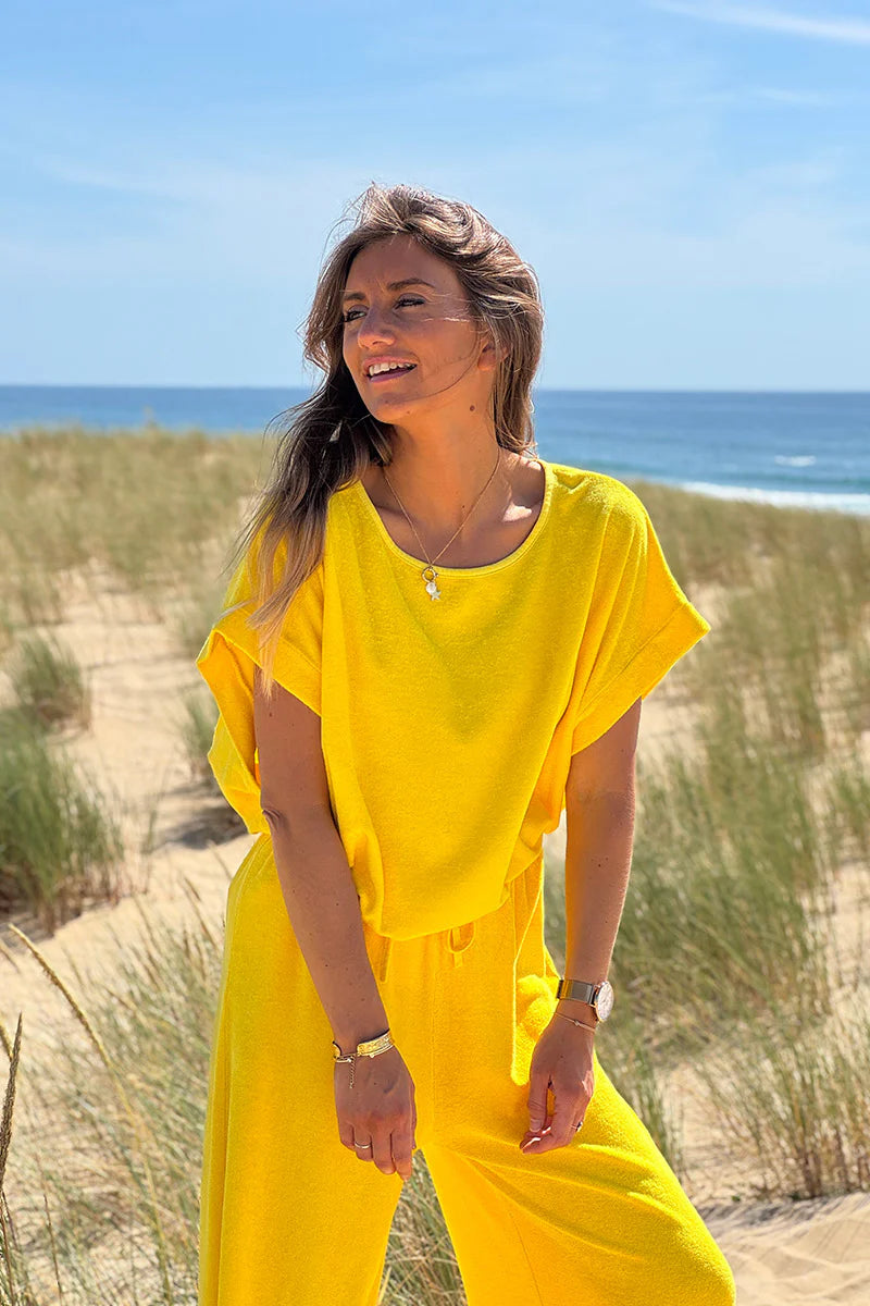 Yellow Terry Cloth Blouse